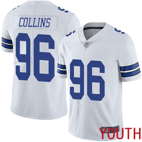 Youth Dallas Cowboys Limited White Maliek Collins Road #96 Vapor Untouchable NFL Jersey
